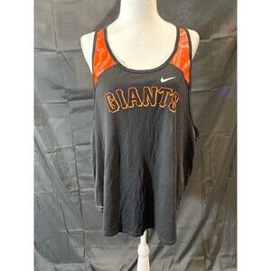 Womens The Nike Tee SF Giants athletic Cut Tank Top Gray Orange size Xl